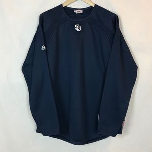 Majestic Therma Base San Diego Padres Blue Long Sleeve Pullover Men’s Size L